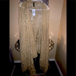 Torrid cream knit kimono size 0 14-16 NWT